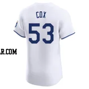 Austin Cox Men's Kansas City Royals White Elite Home Jersey