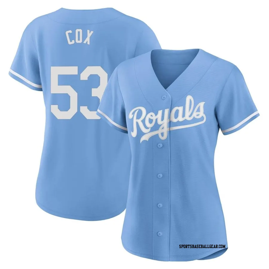 Austin Cox Women's Kansas City Royals Light Blue Authentic 2022 Alternate Jersey