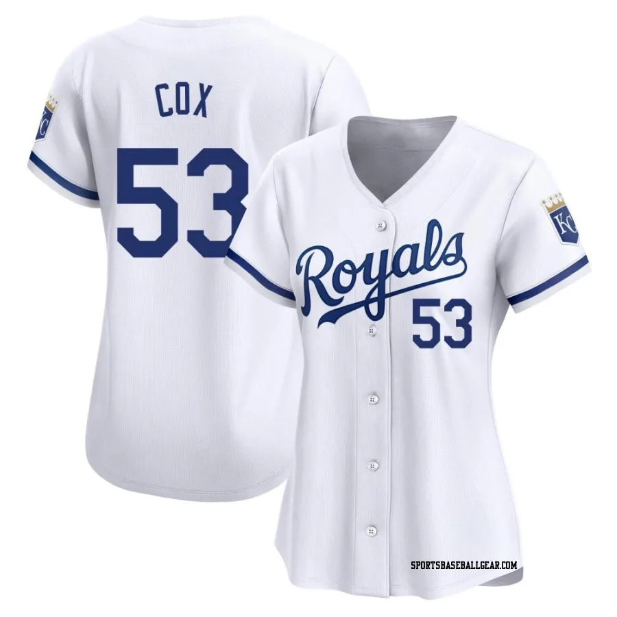 Austin Cox Women's Kansas City Royals White Limited Home Jersey