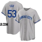 Austin Cox Youth Kansas City Royals Gray Replica 2022 Road Jersey