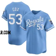 Austin Cox Youth Kansas City Royals Light Blue Limited Alternate Jersey