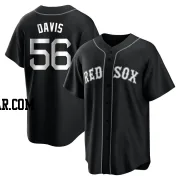 Austin Davis Men's Boston Red Sox Black/White Replica Jersey