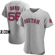 Austin Davis Men's Boston Red Sox Gray Authentic Road Jersey