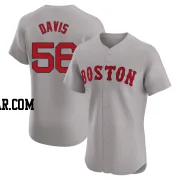 Austin Davis Men's Boston Red Sox Gray Elite Road Jersey