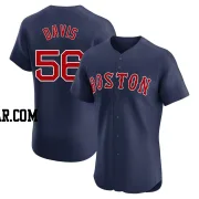 Austin Davis Men's Boston Red Sox Navy Elite Alternate Jersey