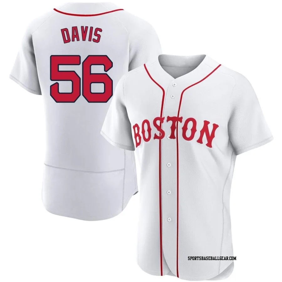 Austin Davis Men's Boston Red Sox White Authentic 2021 Patriots' Day Jersey