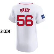 Austin Davis Men's Boston Red Sox White Elite Home Patch Jersey