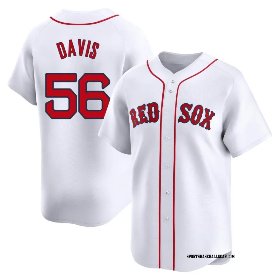 Austin Davis Men's Boston Red Sox White Limited Home Jersey