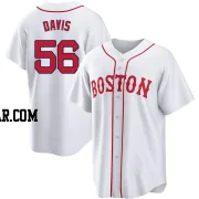 Austin Davis Men's Boston Red Sox White Replica 2021 Patriots' Day Jersey