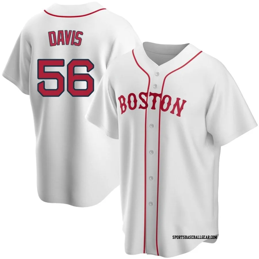 Austin Davis Men's Boston Red Sox White Replica Alternate Jersey