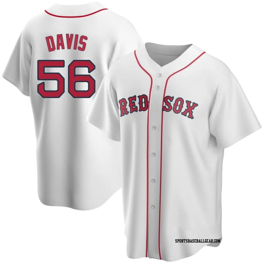 Austin Davis Men's Boston Red Sox White Replica Home Jersey