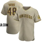 Austin Davis Men's San Diego Padres Tan/Brown Authentic Alternate Jersey