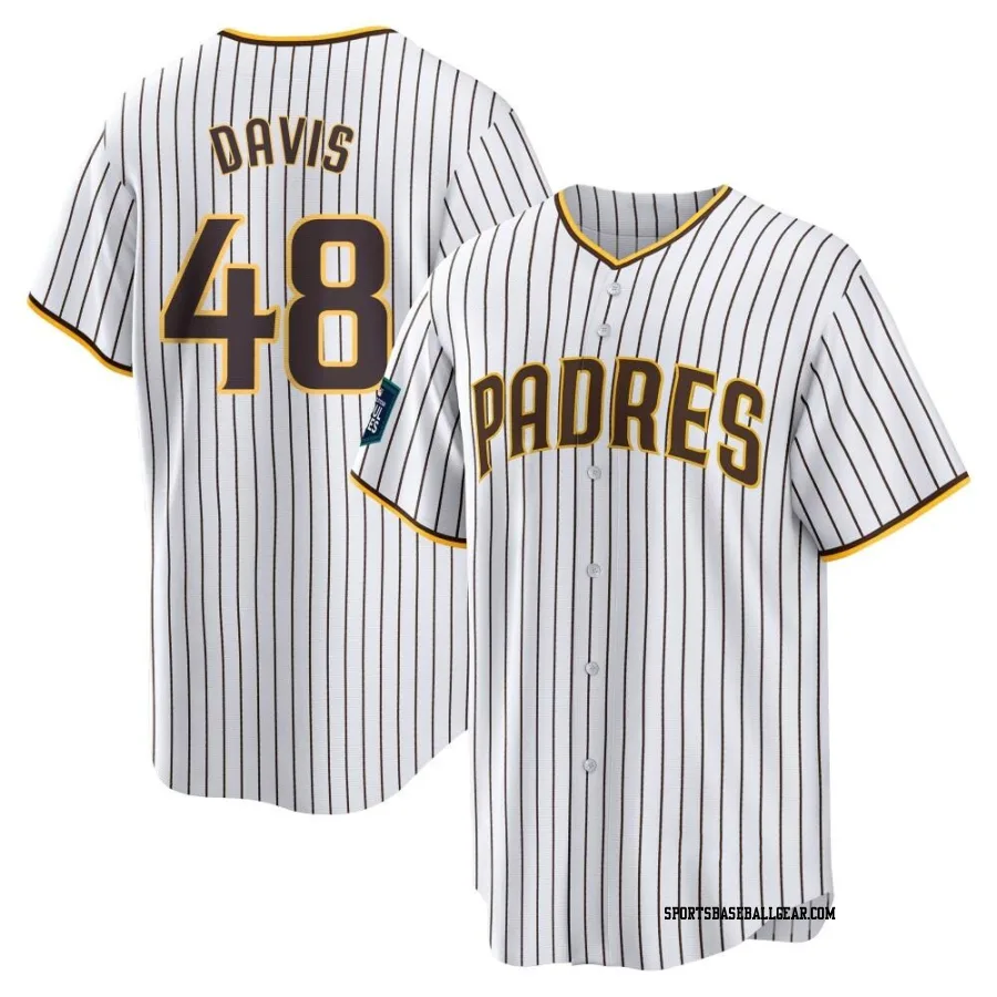 Austin Davis Men's San Diego Padres White Replica 2024 World Tour Seoul Series Home Jersey