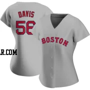 Austin Davis Women's Boston Red Sox Gray Authentic Road Jersey