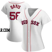 Austin Davis Women's Boston Red Sox White Authentic Home Jersey