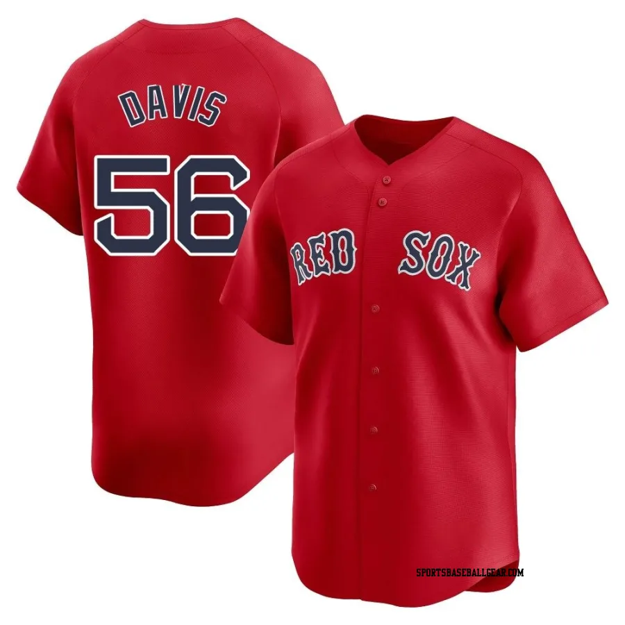 Austin Davis Youth Boston Red Sox Red Limited Alternate Jersey