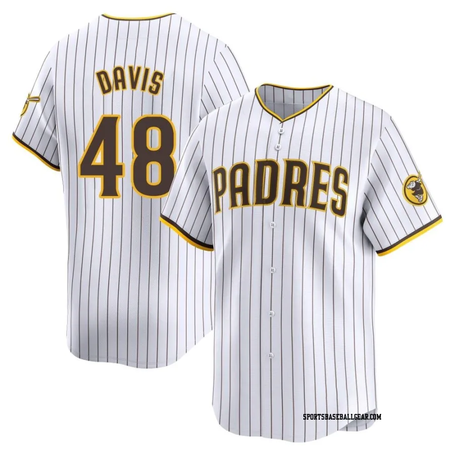 Austin Davis Youth San Diego Padres White Limited Home Jersey