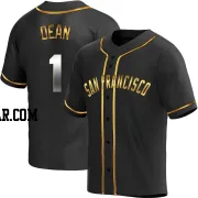 Austin Dean Men's San Francisco Giants Black Golden Replica Alternate Jersey