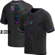 Austin Dean Men's San Francisco Giants Black Holographic Replica Alternate Jersey