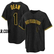 Austin Dean Men's San Francisco Giants Black Replica Snake Skin City Jersey