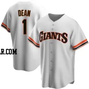 Austin Dean Men's San Francisco Giants White Replica Home Cooperstown Collection Jersey