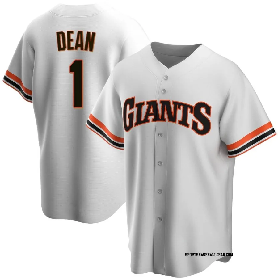 Austin Dean Men's San Francisco Giants White Replica Home Cooperstown Collection Jersey