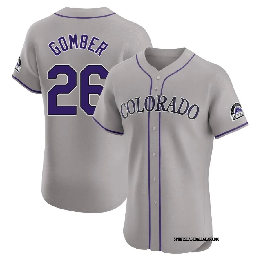 Austin Gomber Men's Colorado Rockies Gray Elite Road Jersey