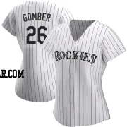 Austin Gomber Women's Colorado Rockies White Authentic Home Jersey