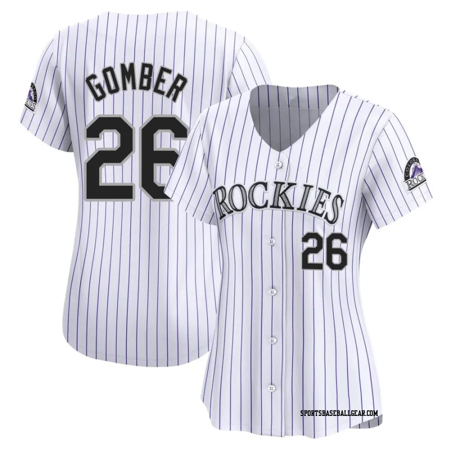 Austin Gomber Women's Colorado Rockies White Limited Home Jersey