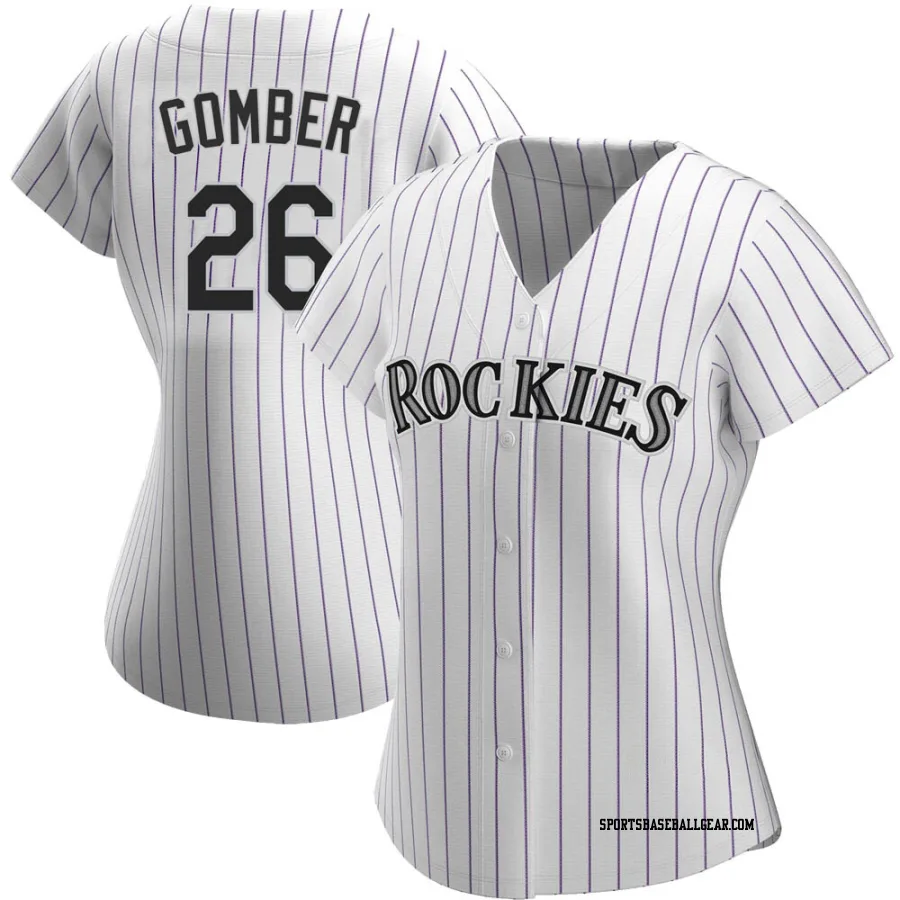 Austin Gomber Women's Colorado Rockies White Replica Home Jersey