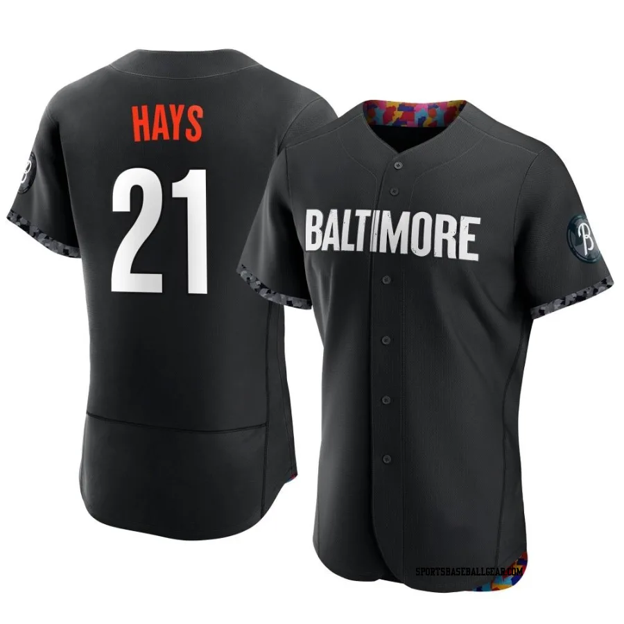 Austin Hays Men's Baltimore Orioles Black Authentic 2023 City Connect Jersey