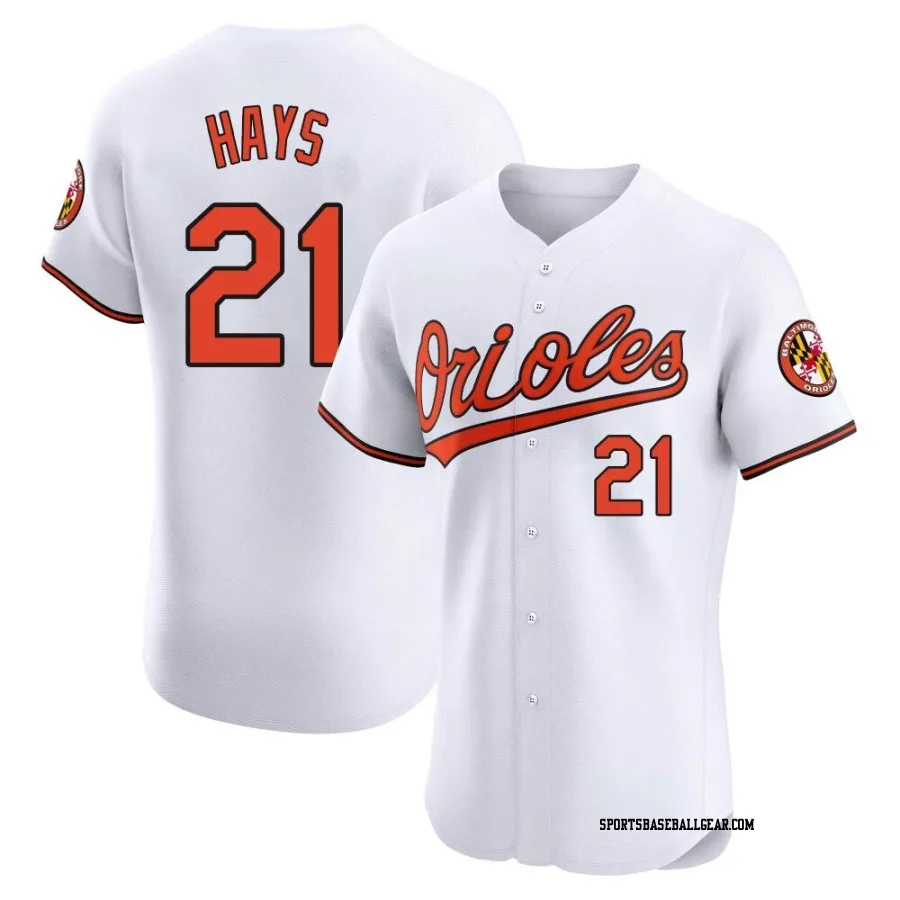 Austin Hays Men's Baltimore Orioles White Elite Home Jersey