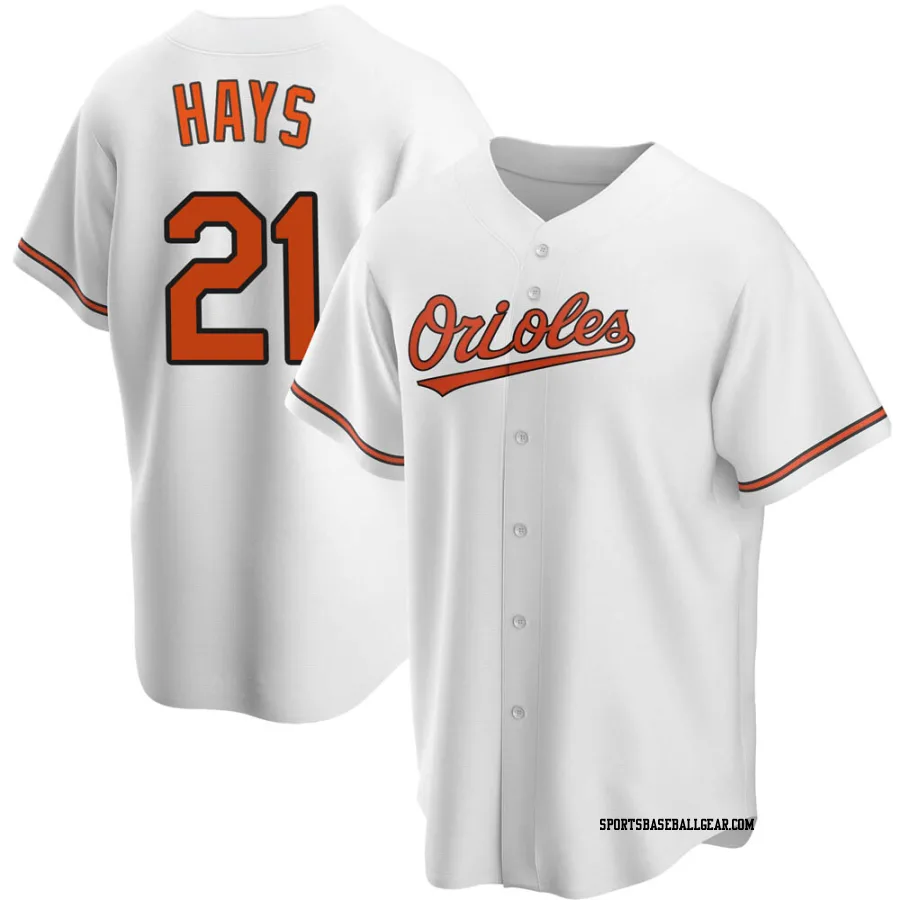 Austin Hays Men's Baltimore Orioles White Replica Home Jersey