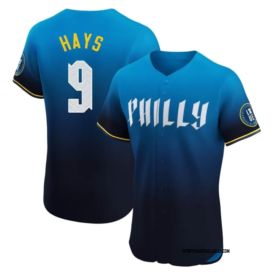 Austin Hays Men's Philadelphia Phillies Blue Elite 2024 City Connect Jersey