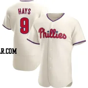 Austin Hays Men's Philadelphia Phillies Cream Authentic Alternate Jersey