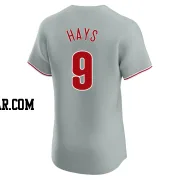 Austin Hays Men's Philadelphia Phillies Gray Elite Road Jersey