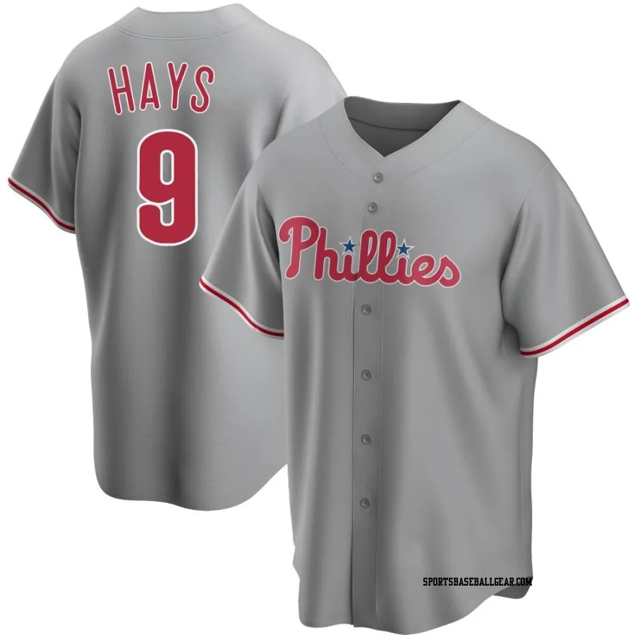 Austin Hays Men's Philadelphia Phillies Gray Replica Road Jersey