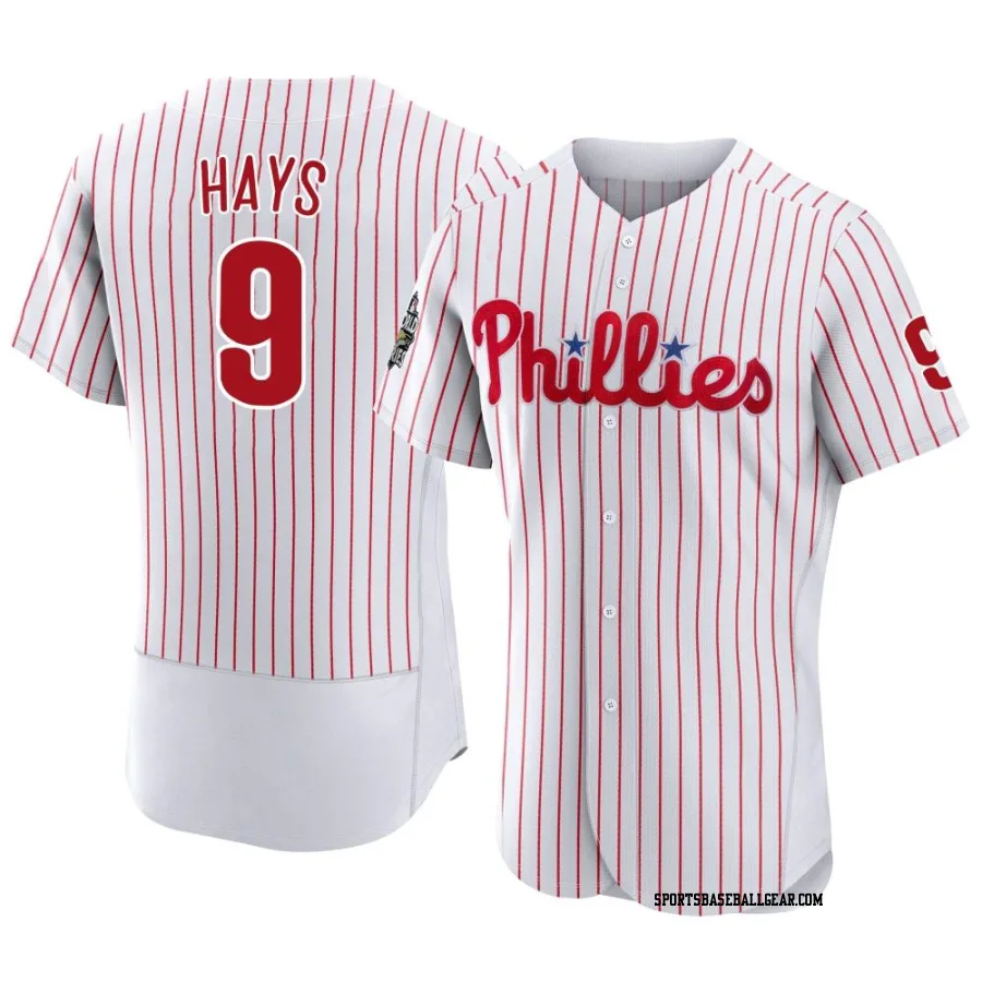 Austin Hays Men's Philadelphia Phillies White Authentic 2022 World Series Home Jersey