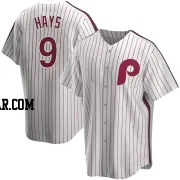 Austin Hays Men's Philadelphia Phillies White Replica Home Cooperstown Collection Jersey