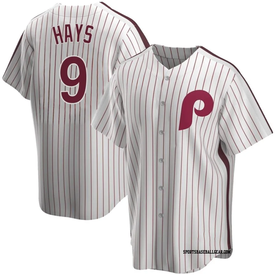 Austin Hays Men's Philadelphia Phillies White Replica Home Cooperstown Collection Jersey