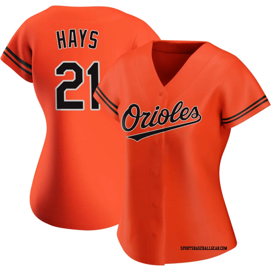 Austin Hays Women's Baltimore Orioles Orange Replica Alternate Jersey