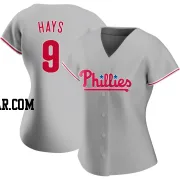 Austin Hays Women's Philadelphia Phillies Gray Authentic Road Jersey