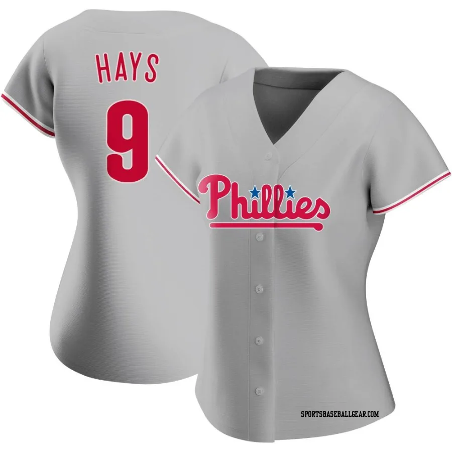 Austin Hays Women's Philadelphia Phillies Gray Replica Road Jersey