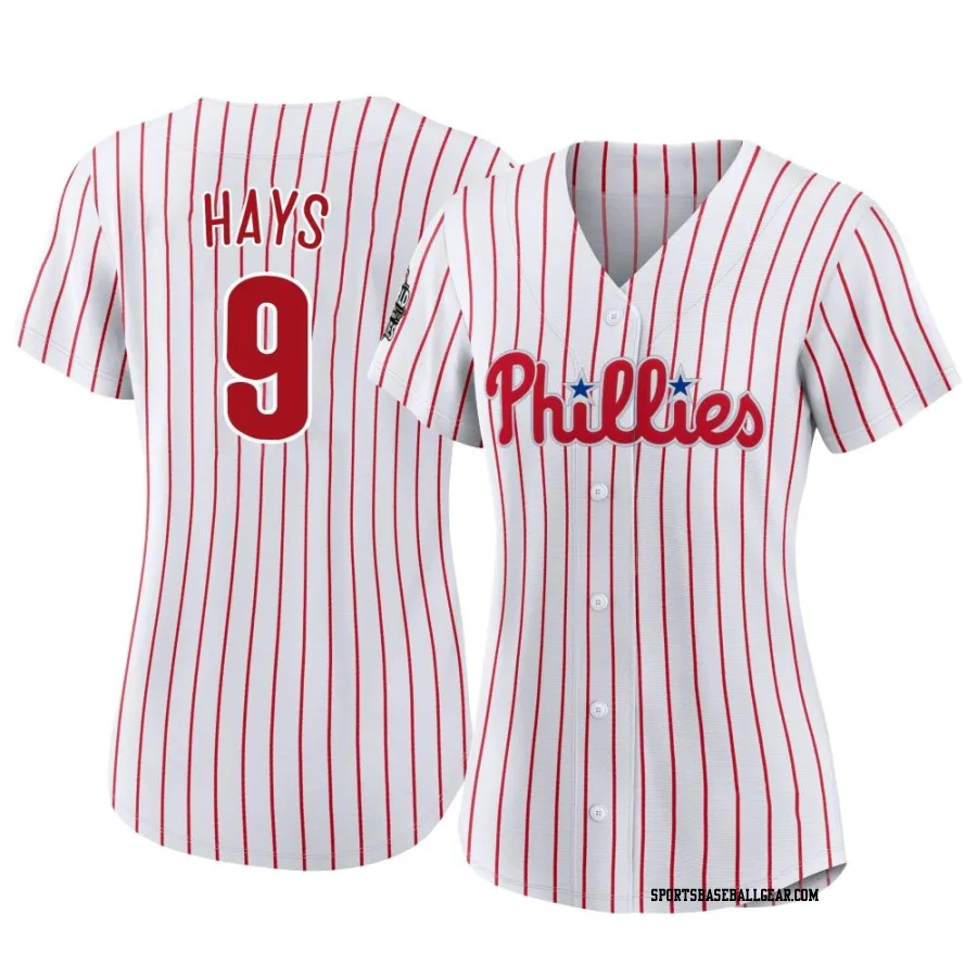 Austin Hays Women's Philadelphia Phillies White Authentic 2022 World Series Home Jersey