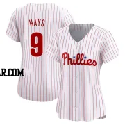 Austin Hays Women's Philadelphia Phillies White Limited Home Jersey