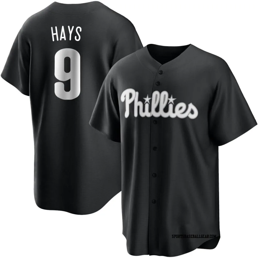 Austin Hays Youth Philadelphia Phillies Black/White Replica Jersey