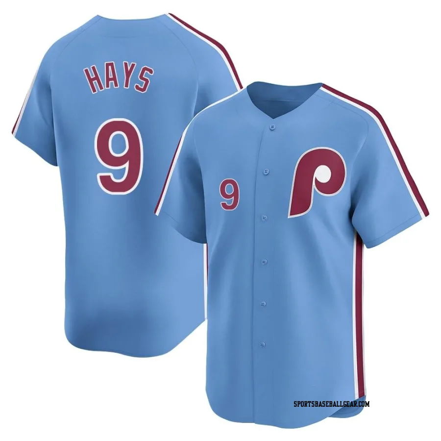 Austin Hays Youth Philadelphia Phillies Light Blue Limited Alternate Jersey