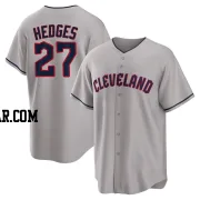 Austin Hedges Men's Cleveland Guardians Gray Replica Road Jersey