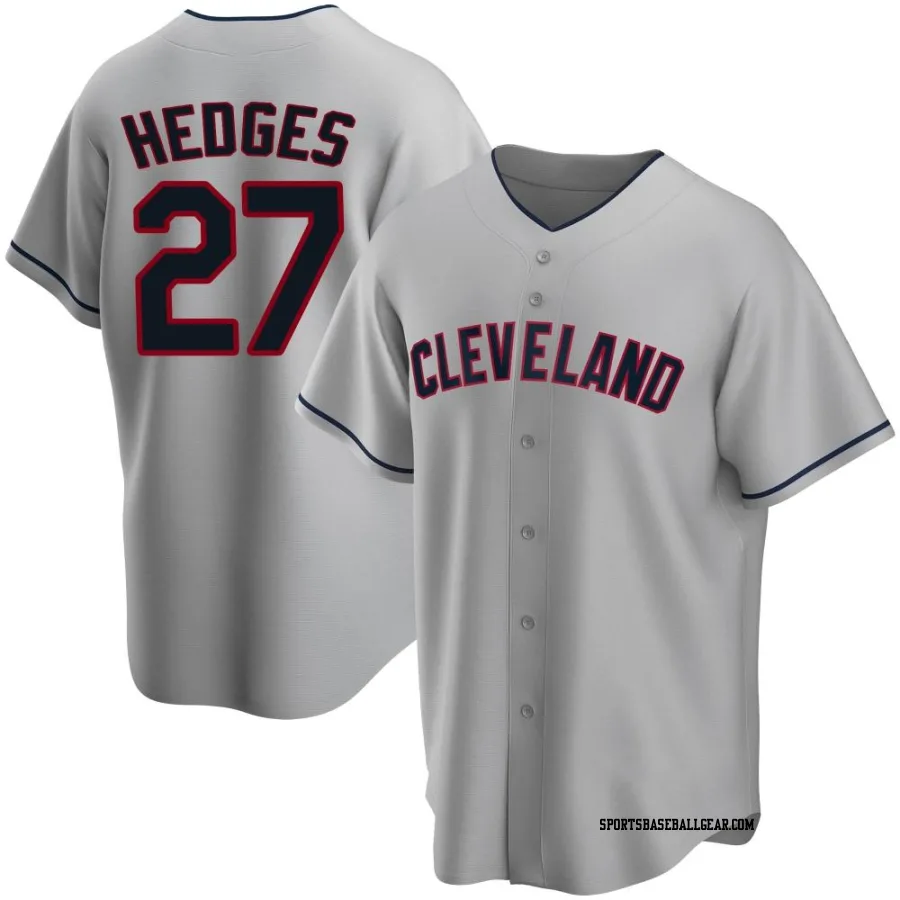 Austin Hedges Men's Cleveland Guardians Gray Replica Road Jersey