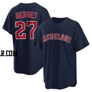 Austin Hedges Men's Cleveland Guardians Navy Replica Alternate Jersey